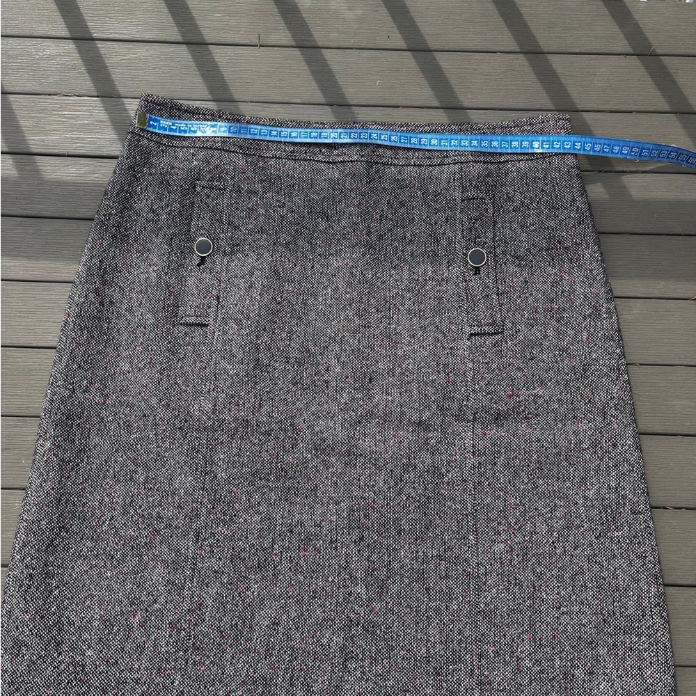 Talbots Gray Tweed A-Line Skirt with Subtle Flecks